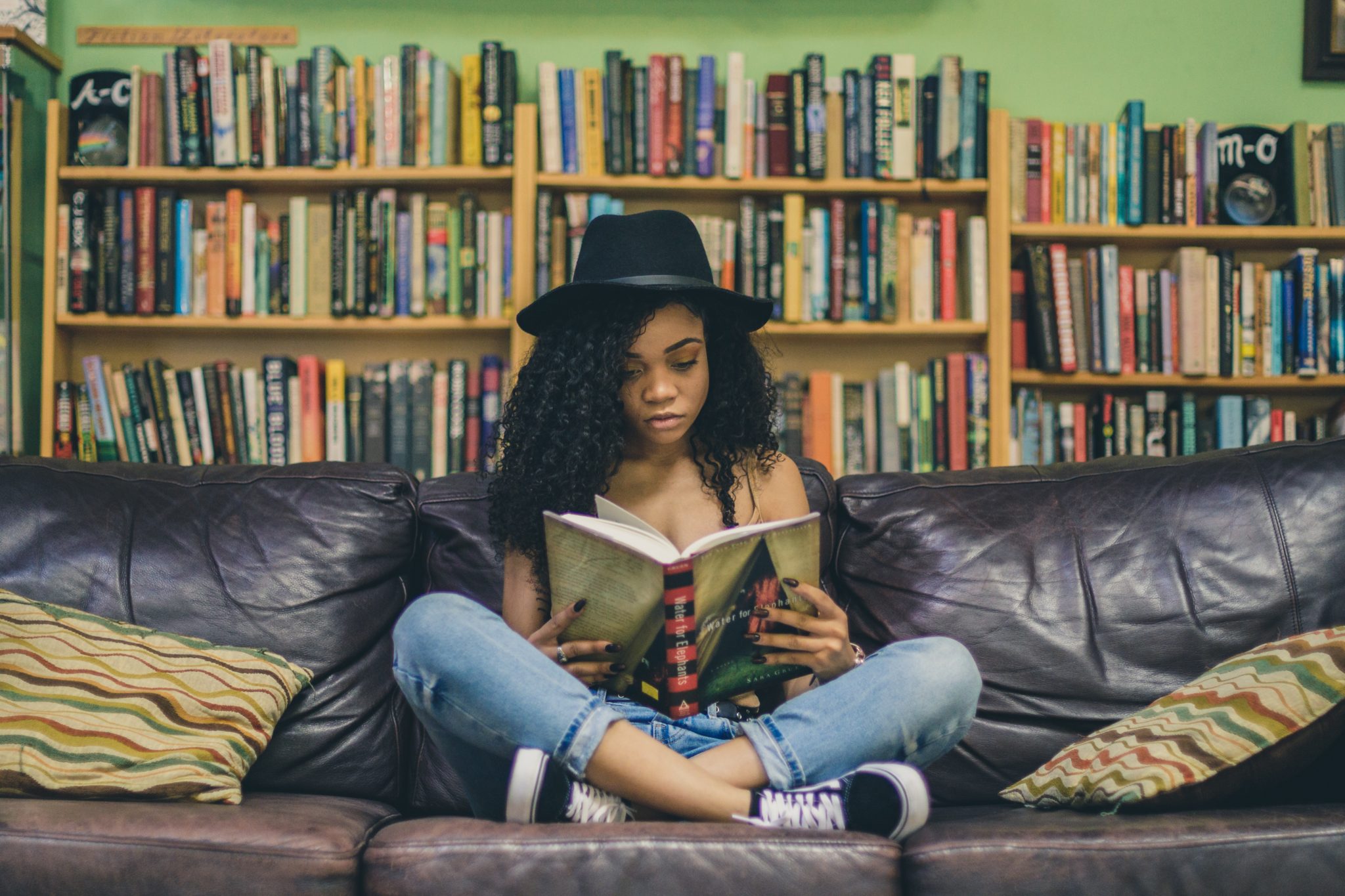 reading in library